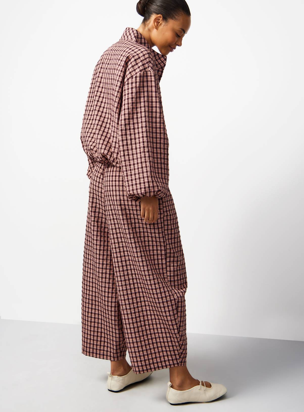 Pink Checked Barrel Trousers 6 - Image 5